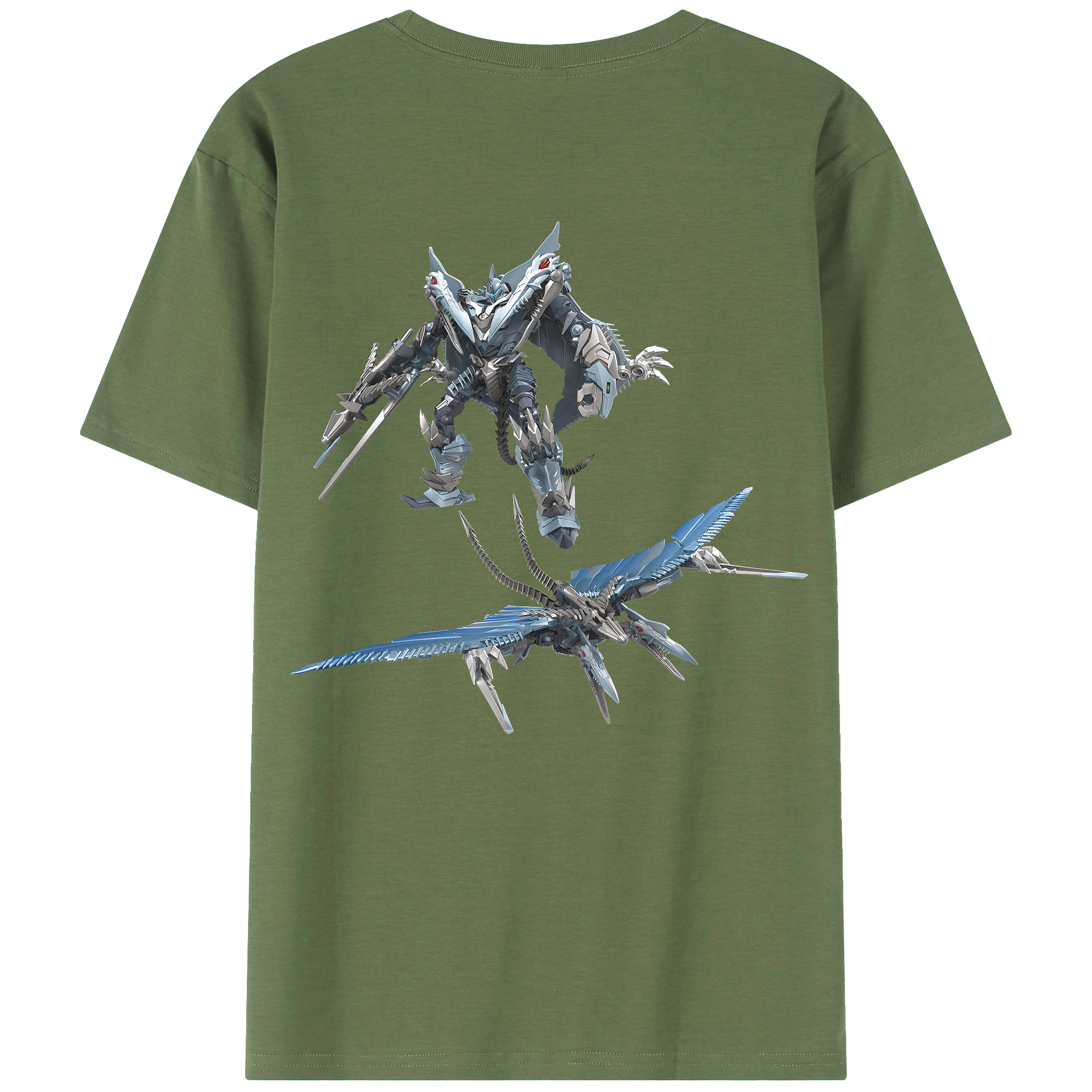 （画像用） Transformers トランスフォーマー 綿100％ メンズ半袖Tシャツ（バックプリント） 通気性